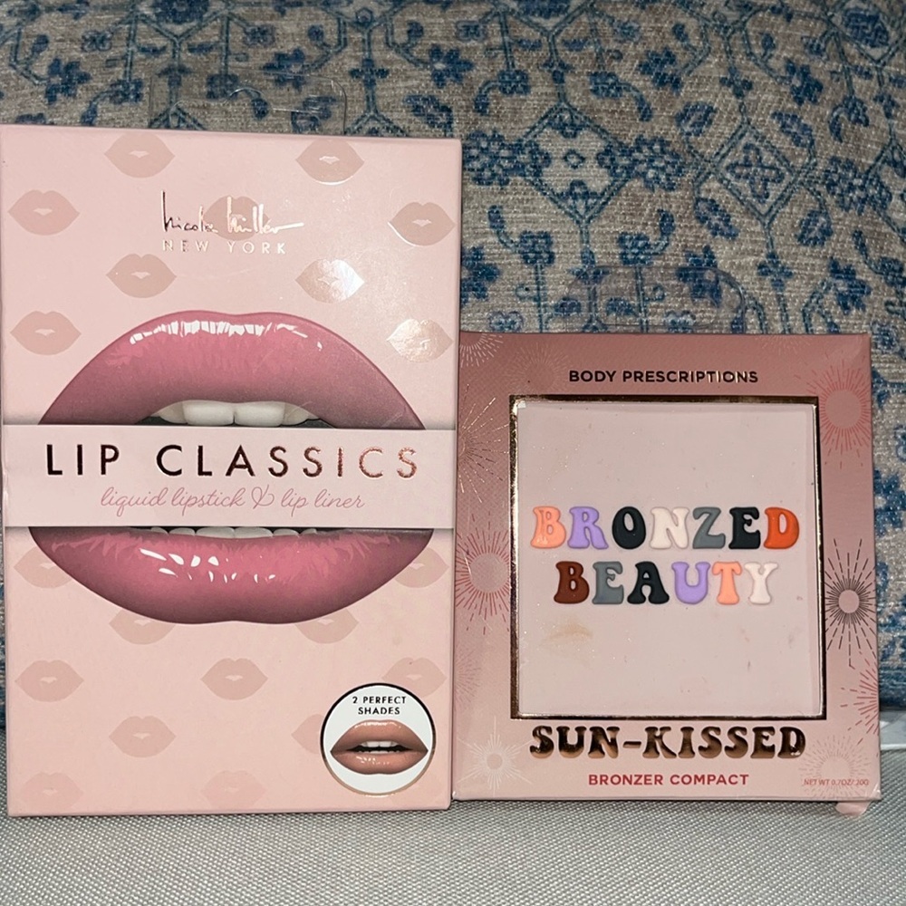 Nicole miller lipstick duo and bronzer compact bundle